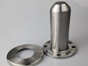 Satin stainless round spigot base plated